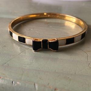 Kate Spade Black & White Bow Bangle